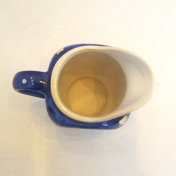 Vintage Blue Celestial Sun Moon Stars Creamer - Picture 5 of 8